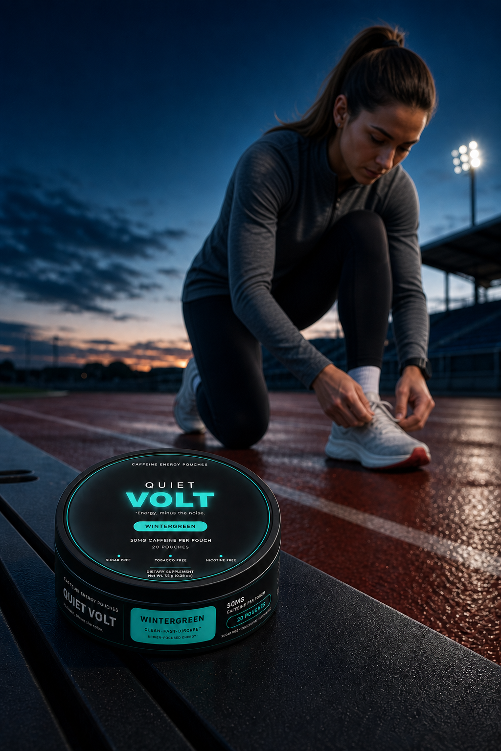 QUIET VOLT Wintergreen Caffeine Pouches