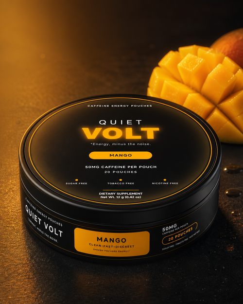 QUIET VOLT Mango caffeine pouch — 12 g can